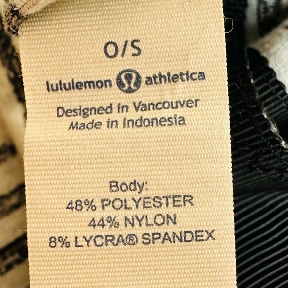 Lululemon Vinyasa Scarf Rulu Mini Akido Stripe Heathered Black Silver Spoon - Picture 6 of 7